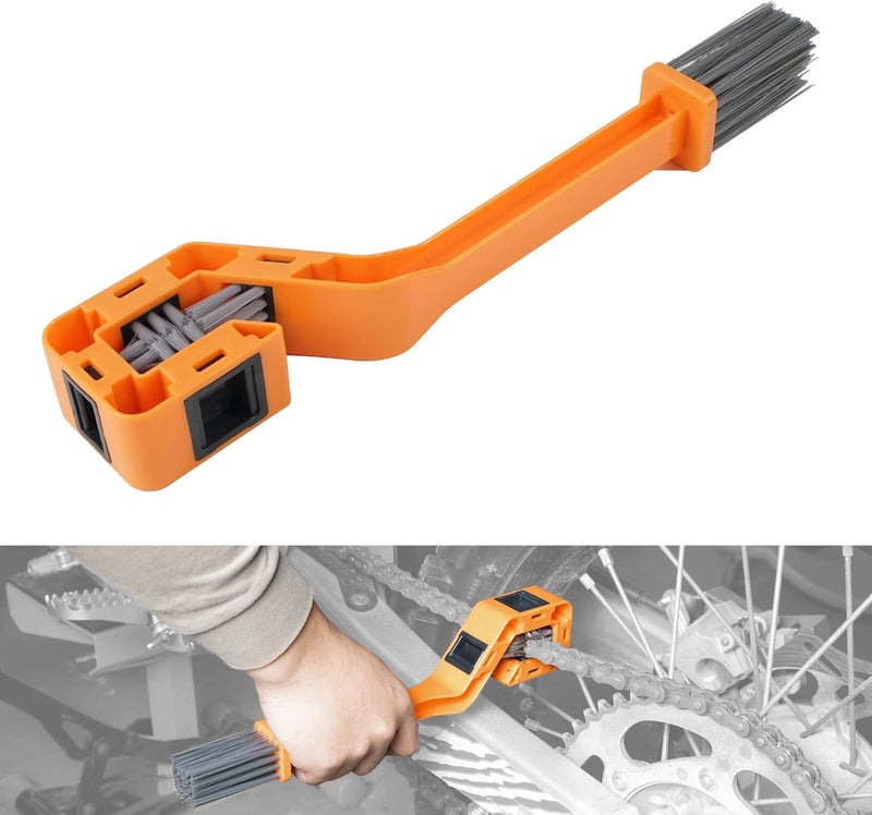 NICECNC Universal Chain Cleaning Brush Compatible with The Oil Dirt Chain & Sprocket of Steet, Sport, Off-Road Motorcycles, ATVs, Bicycles etc. Compatible with KTM Compatible with Yamaha See Fitment - Image 1